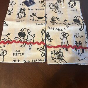 C & F Home  Dog Person Rick Rack 100% Cotton Kitchen Towel 27 x 18"‎